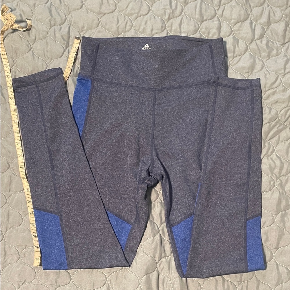 Adidas Charcoal and Royal Blue Leggings